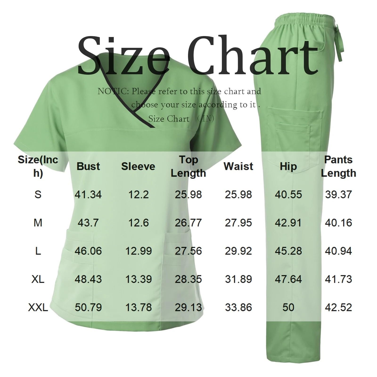 Set da Infermiere da Donna con Scollo a V, Maniche Corte, Pantaloni Lunghi, Abbigliamento da Lavoro Professionale Accogliente Medico