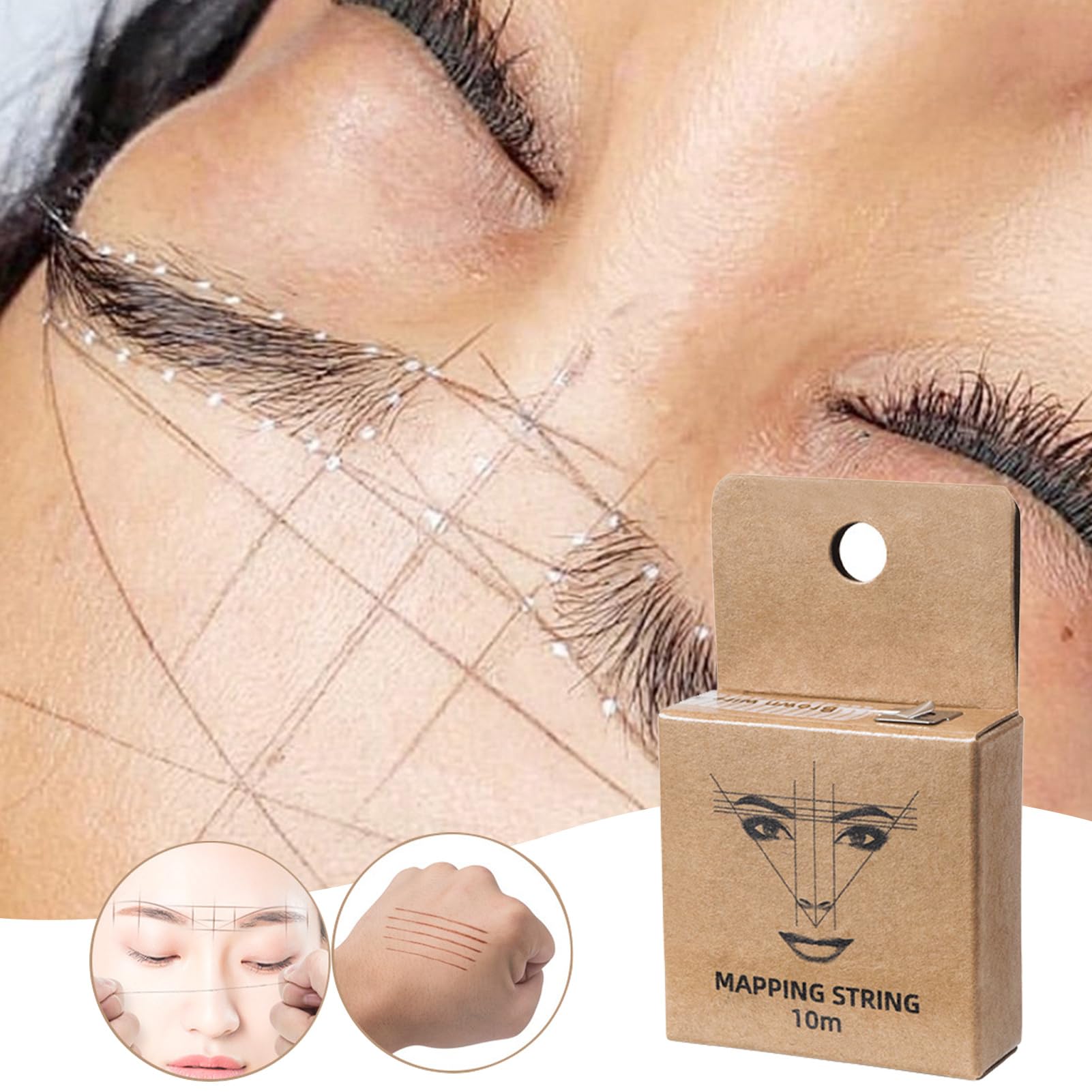 Fascia per sopracciglia in pelle di cristallo personalizzabile per
