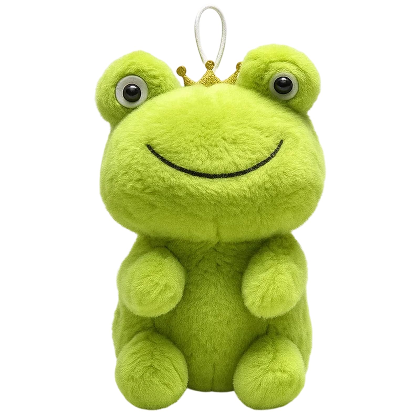 HiTjK Frog Teddy Plush Crowned Companion, Emotional Support Stuffed Frog Plush for Frog Enthusiasts, Frogs gift for Valentine's Day and Home Decor, 20-25 cm