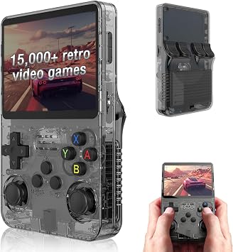 R36S Retro Handheld Video Game Console RED 3.5" IPS Screen, Linux System, 64GB/128GB Storage, Portable Pocket Video Player, 15,000+ Games, Multi-Language Support Open Source