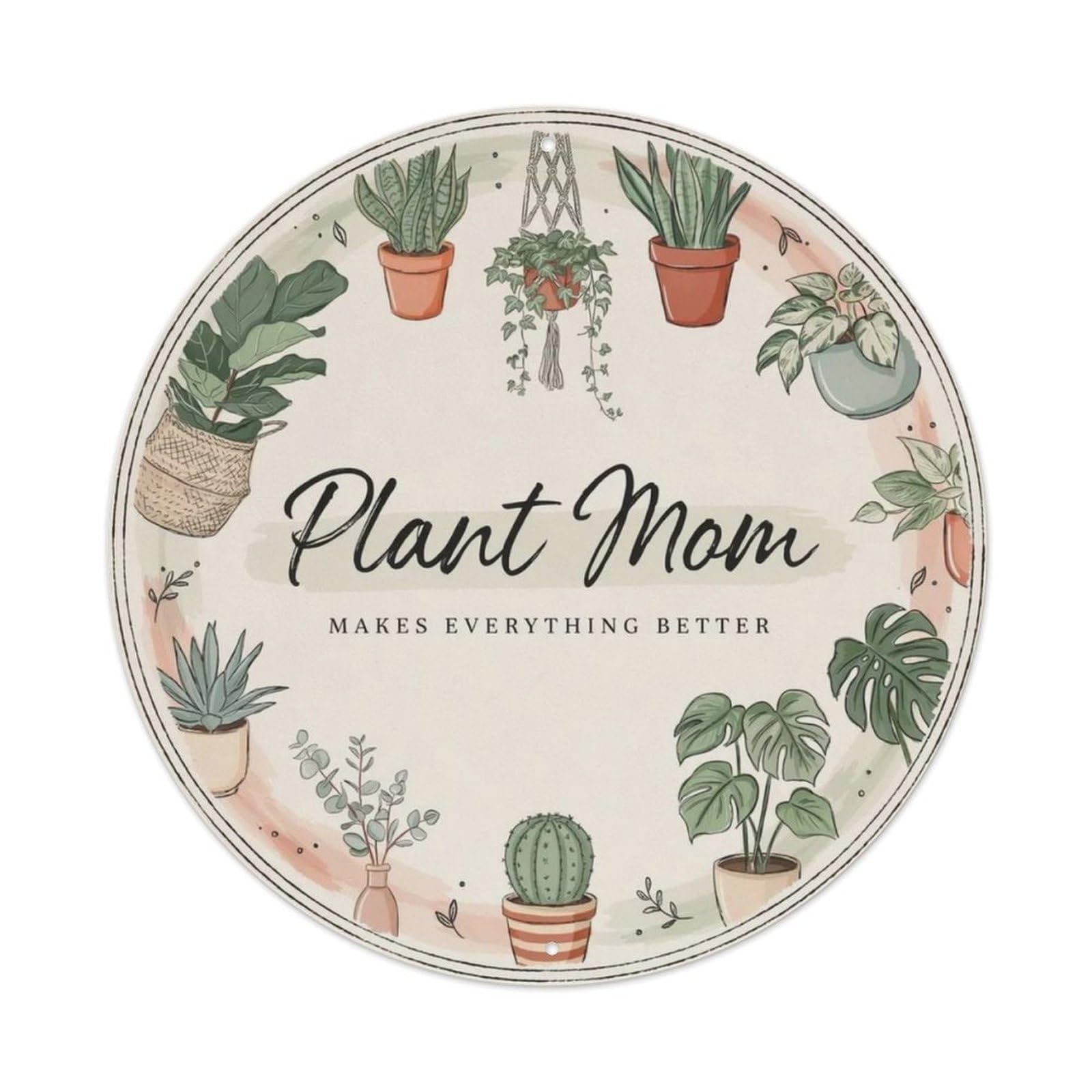 Plant Mom Makes Metal Tin Sign Plaque