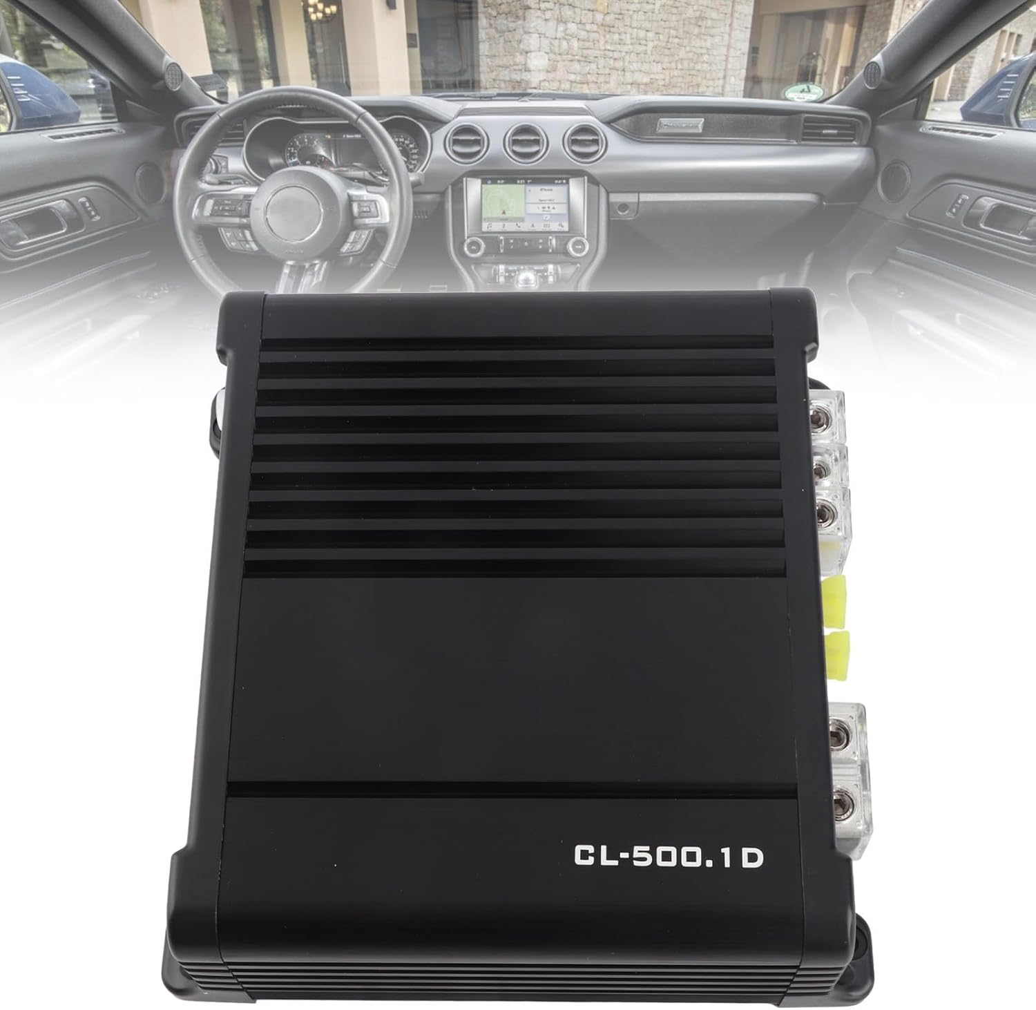 Car Amplifier, 1 Channel Monoblock Amp and Audio Power Amplifier, 500W 2Ω 300W 4Ω for Car Speaker System