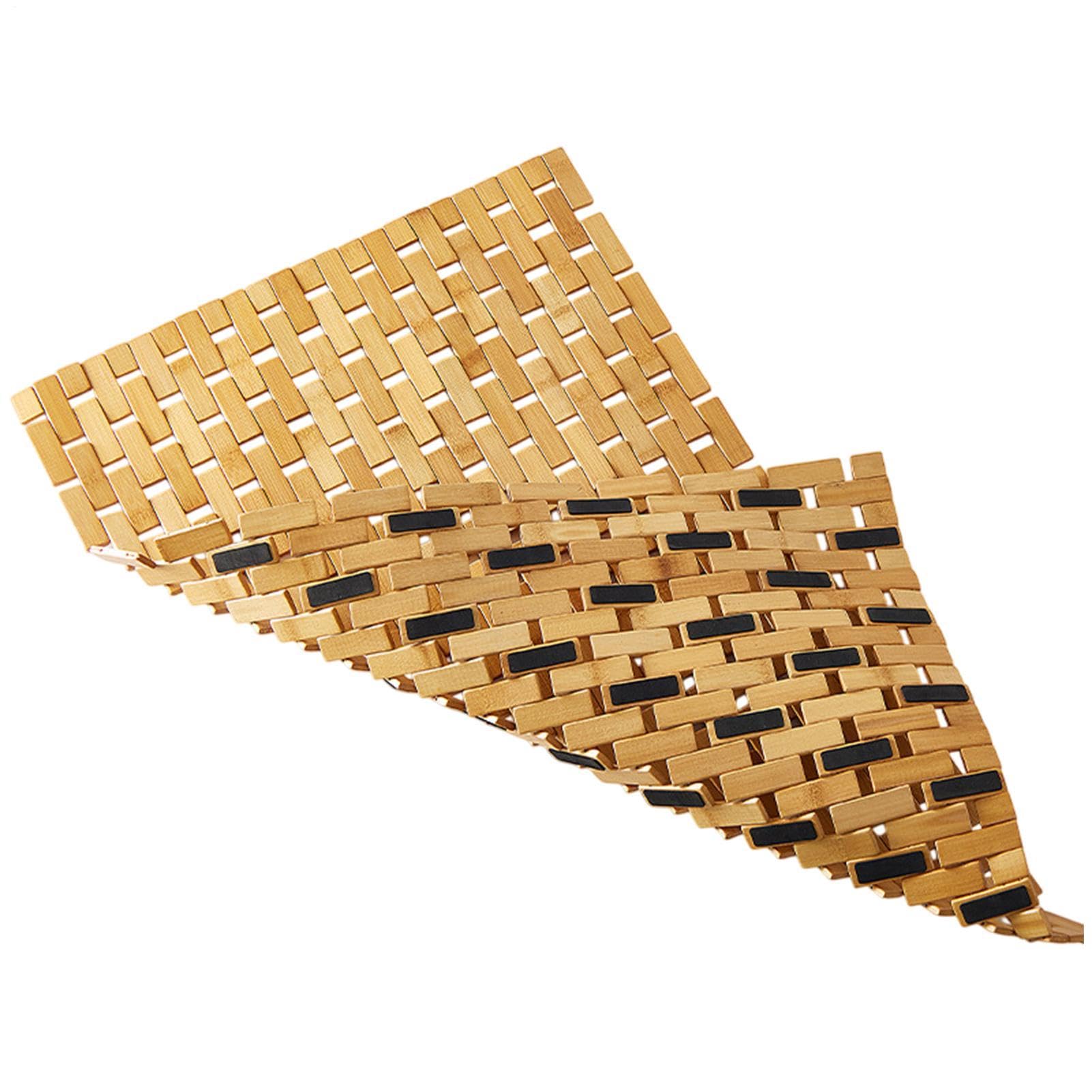 Tappetino da bagno in legno - Tappetino da doccia in legno 50x70 cm, assorbimento avanzato 'umidità | Tappetini portatili resistenti alle intemperie con facilità, tappeto da bagno in tessuto per u