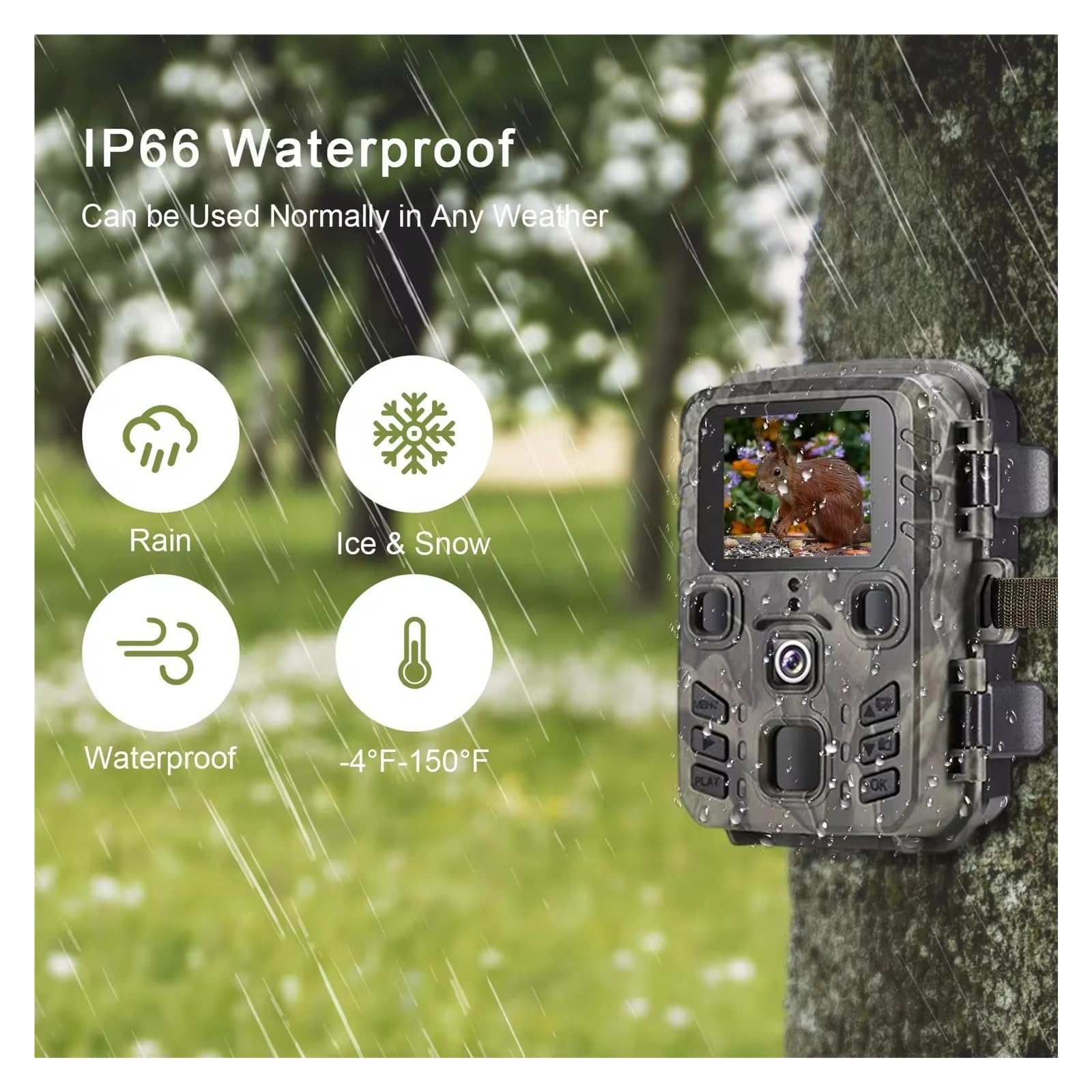 Mini Trail Jagd Kamera Wildlife Hunter Kameras 20MP 1080P Wald Tier Cam Foto Falle Überwachung Tracking Hohe AuflöSung(Mini301)