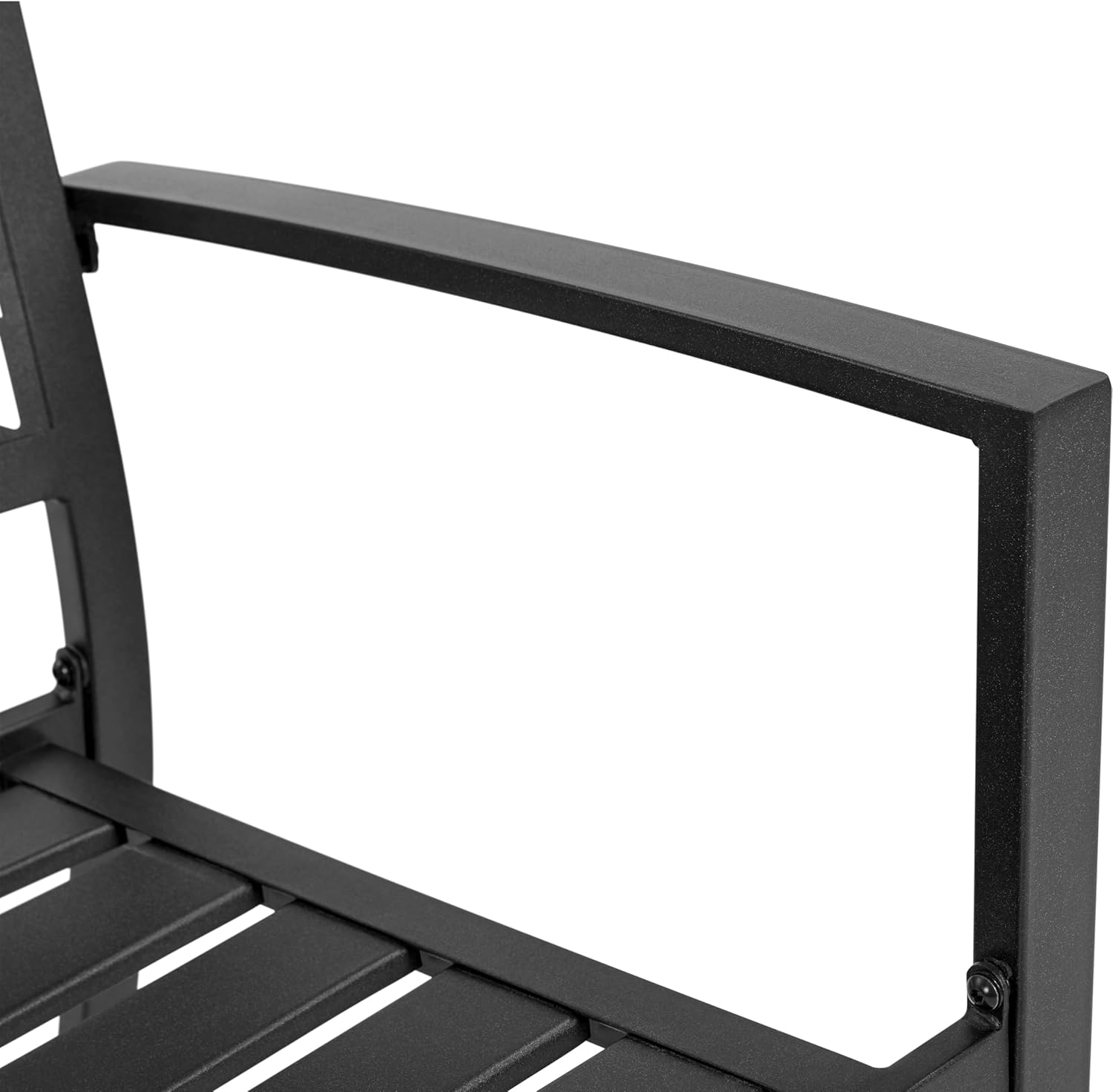 Yaheetech Outdoor Patio Dining Chairs Set of 6 with Armrests and Metal Frame, Stackable Heavy-Duty Metal Black Outdoor Chairs for Garden, Lawn and Yard