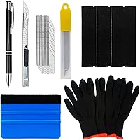 Vista 1 de Kit de herramientas de instalación de película de tintado de vidrio auto CARTINTS con pluma de liberación de aire, espátula de fieltro, cuchillo