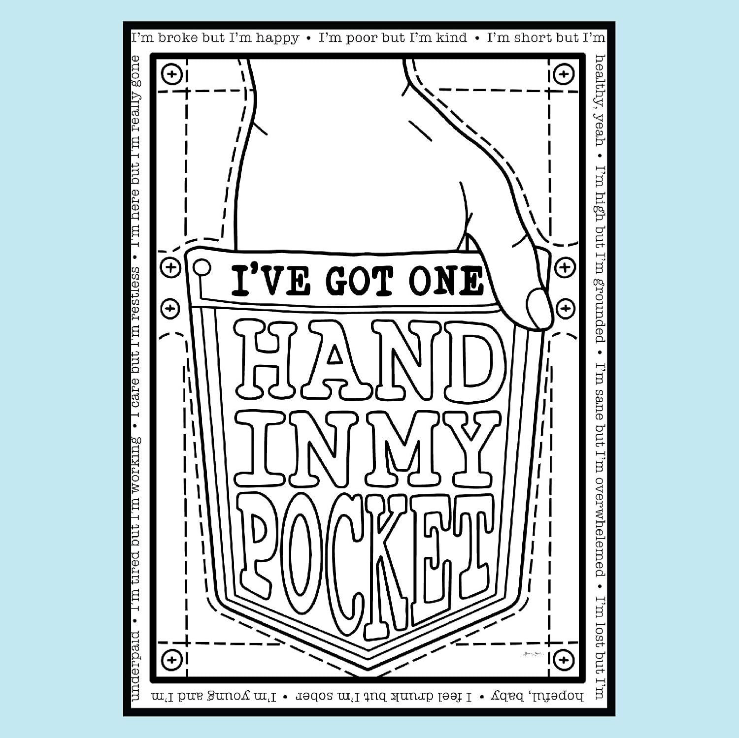 Coloring Broadway - JAGGED LITTLE PILL inspired Coloring Pages (Set of 4) “You Live You Learn” Collection, Broadway Musical Merchandise, Ideal Gift for a Broadway Theater Lover image 4