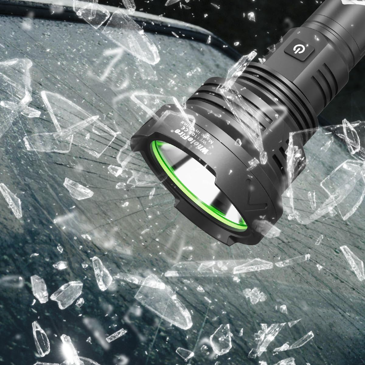 Linterna XHP90 LED Super Brillante 100000 Lúmene Potente Linterna | Recargable por USB Linterna 5 Modos Policía Militar Linterna Exterior, Juego de Faros de Búsqueda
