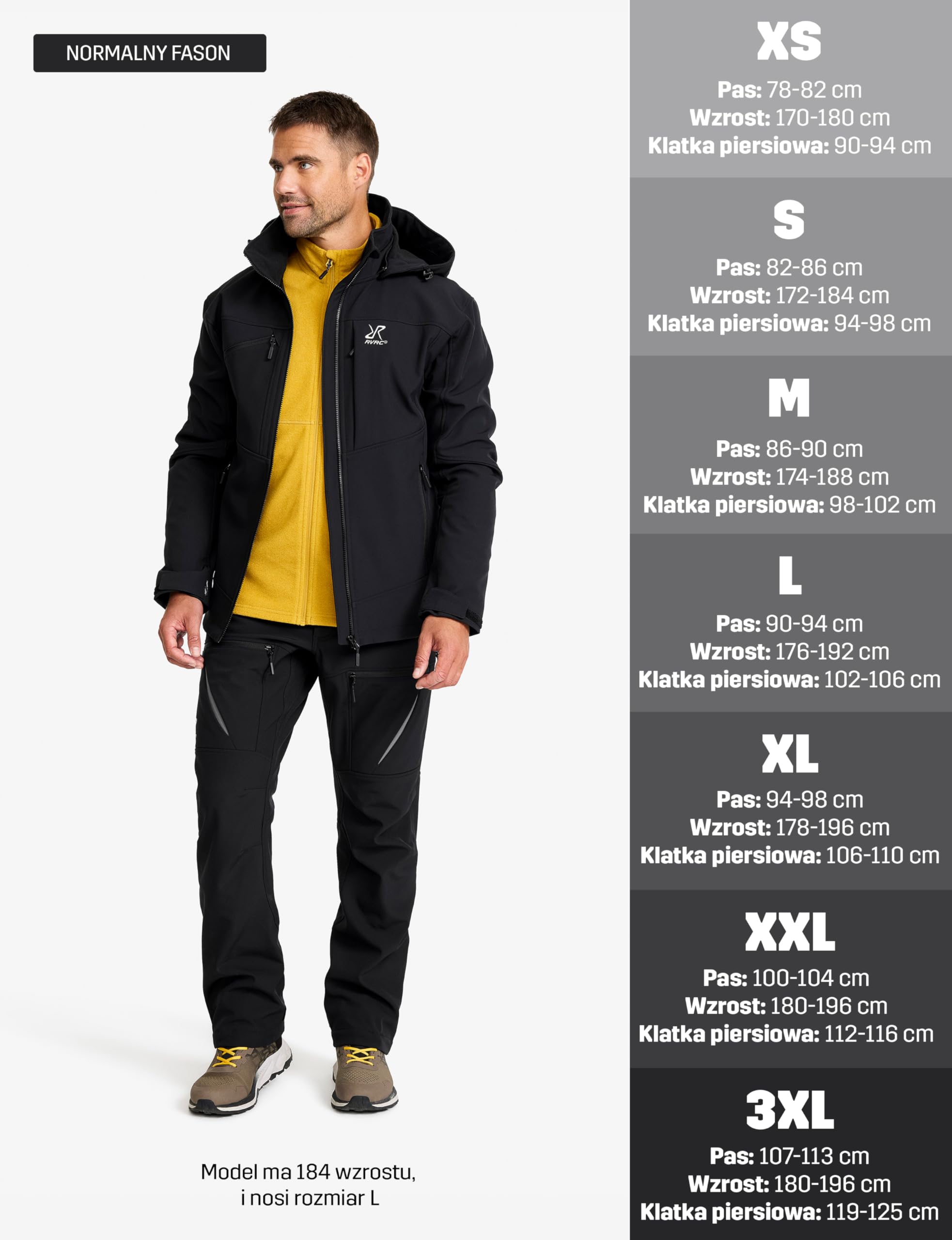 RevolutionRace Hiball Softshell Jacket Męska, Kurtka outdoorowa do wędrówek