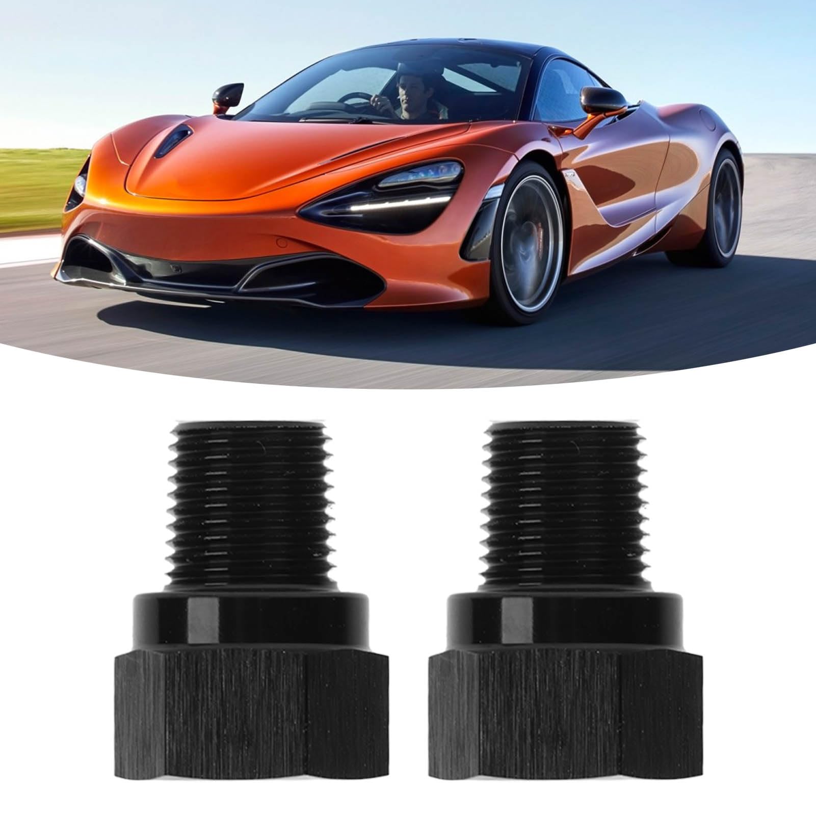 Engin Swap Adattatore Sensore Pressione Olio, 2 Pezzi 1/8 Pollici NPT Maschio a M10 X 1.0 Femmina Adattatore per Decollo Manometro Olio in Lega di Alluminio per Veicolo