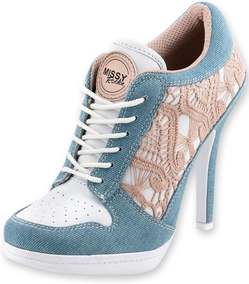 MISSY ROCKZ Sport High Heels LOVELY CORNFLOWER nude/jeans