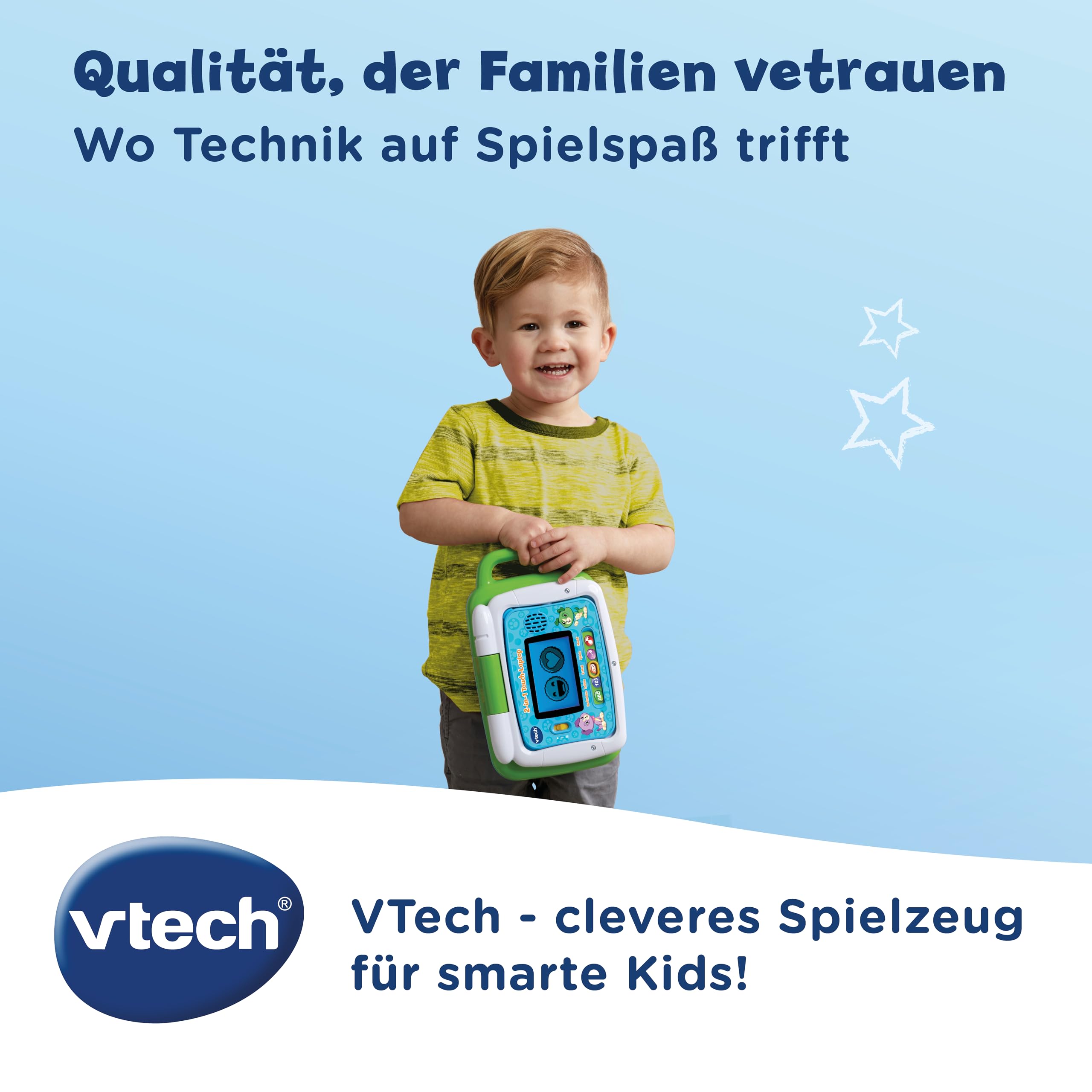 VTech 2-in-1 Touch-Laptop – Lerncomputer für Kinder 3-6 Jahre