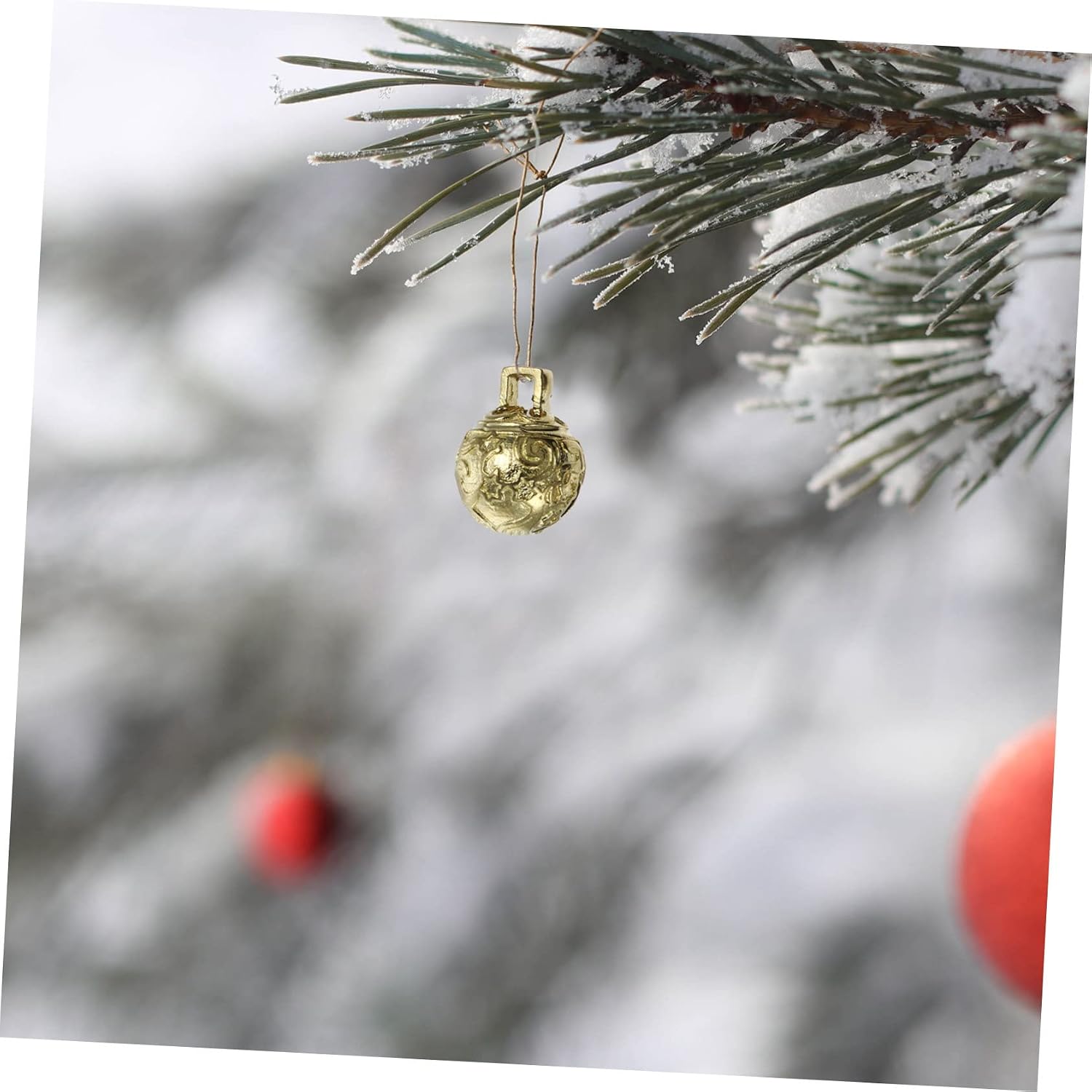 TEHAUX 3sets 6pcs Jingle Bells for Christmas Tree Decoration DIY Pendant Craft Supplies Festive Ornaments Hollow Bells for Wind Chimes and Present Accessories 6pcs*3