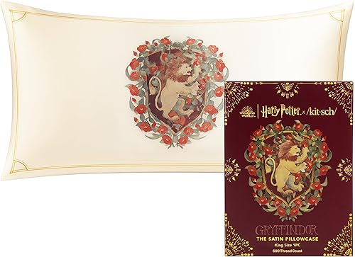 Vista 231 de Kitsch x Elf - Funda de almohada de satén con cremallera de tamaño queen/estándar, para el cabello y la piel, funda más suave que la seda, lavable a