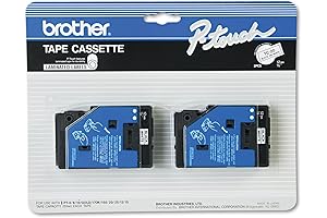 Brother TC-20 0.47-Inch x 25.2 Ft. - Black On White Label Tape...