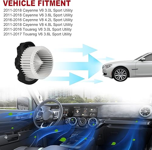 Miniatura 4 de Bapmic Motor del ventilador del calentador con reemplazo del ventilador para Suzuki Grand Vitara 2006-08, reemplaza # 7425064J12
