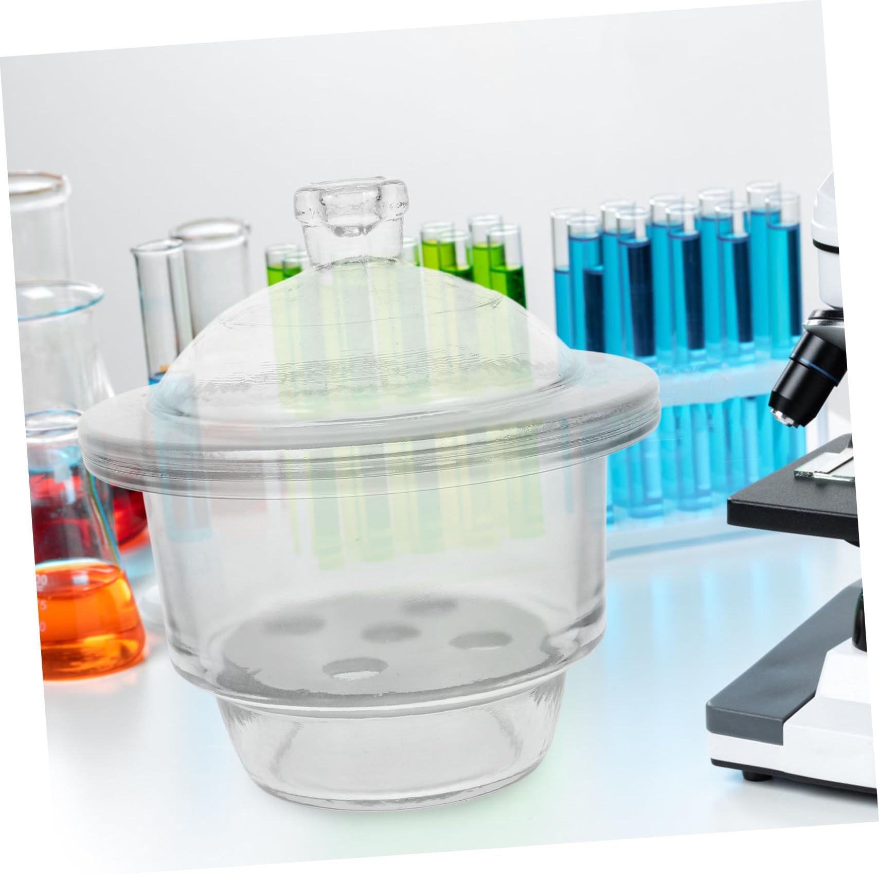 Alipis Exsikkator für Wissenschaftliche Experimente und Einfachem Tragekomfort Vakuum aus Glas Labor Trocknergefäß mit Hoher Transparenz und Lehre