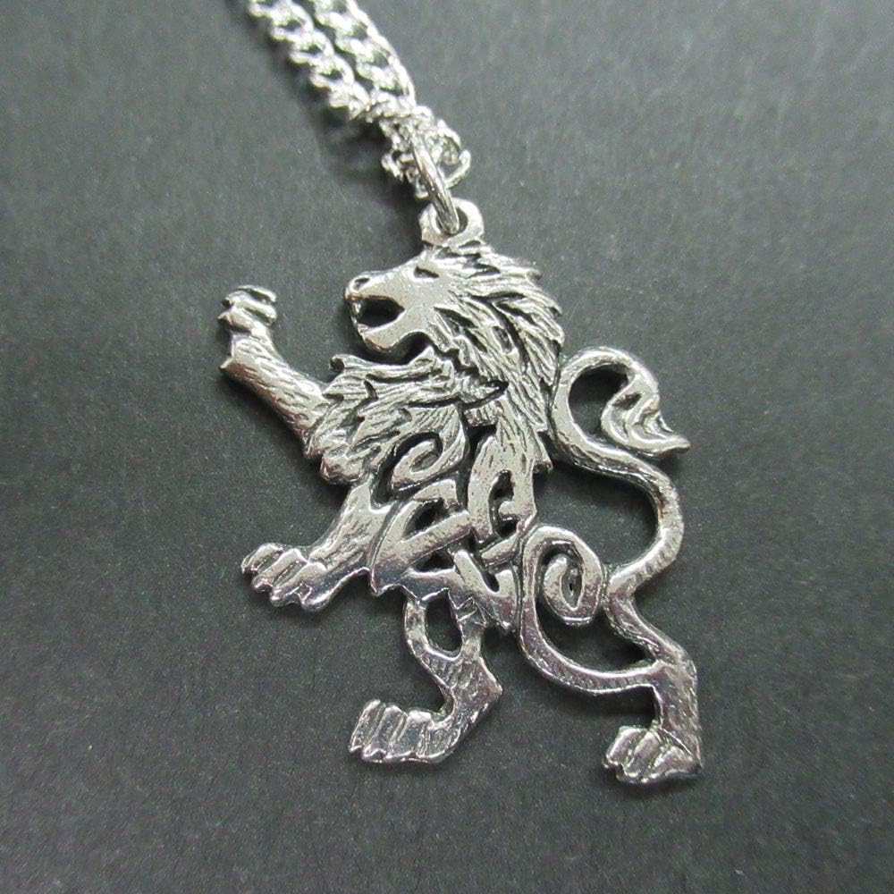 [A.E.Williams] ネックレス ライオン 紋章 ランパント ピューター イギリス製