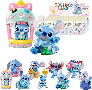 TOP TOY ディズニー スティッチ「バルーンランド」シリーズ【アソートボックス 8ピース】ガチャガチャ ブラインドボックス フィギュア ソフビ PVC プレミアム おもちゃ 誕生日 プレゼント Disney スティッチ クリスマス ギフト