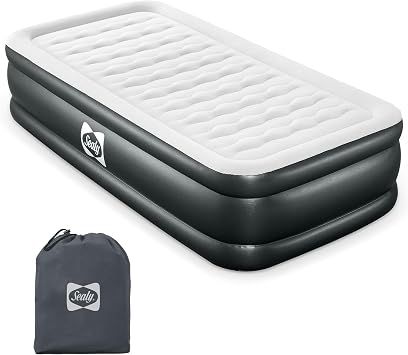 Sealy Tritech Twin Sized 18" Air Mattress Bed 2 Person w/Built-in AC Pump & Bag
