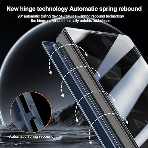 Miniatura 97 de DOOTOO - Funda para Samsung Galaxy Z Fold 6 con soporte de anillo, Z Fold6 S Pen con soporte y cubierta deslizante para cámara y protector