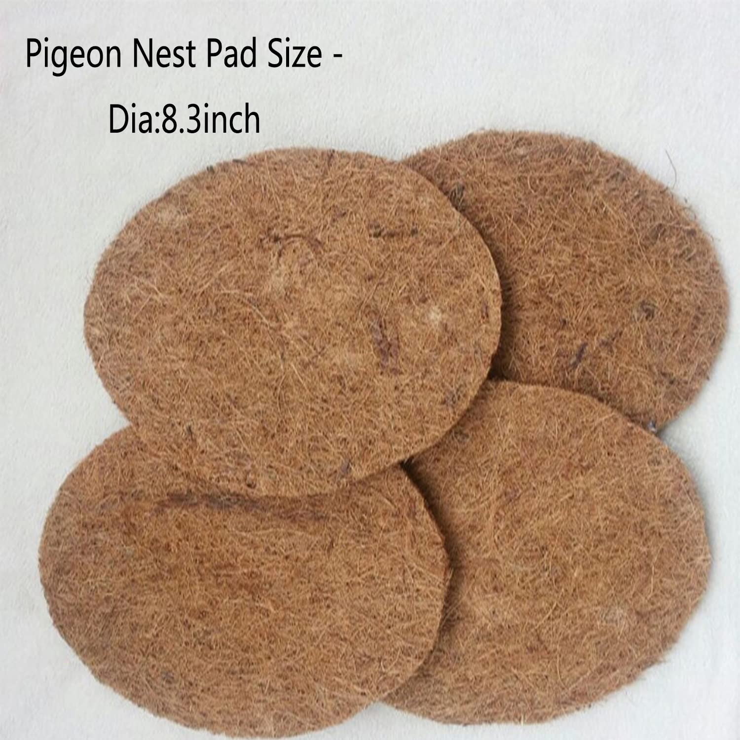 Lot de 6 mangeoires en plastique avec 6 tapis en noix de coco pour pigeons, colombes, cailles et petits oiseaux, fournitures pour cage pour animaux domestiques