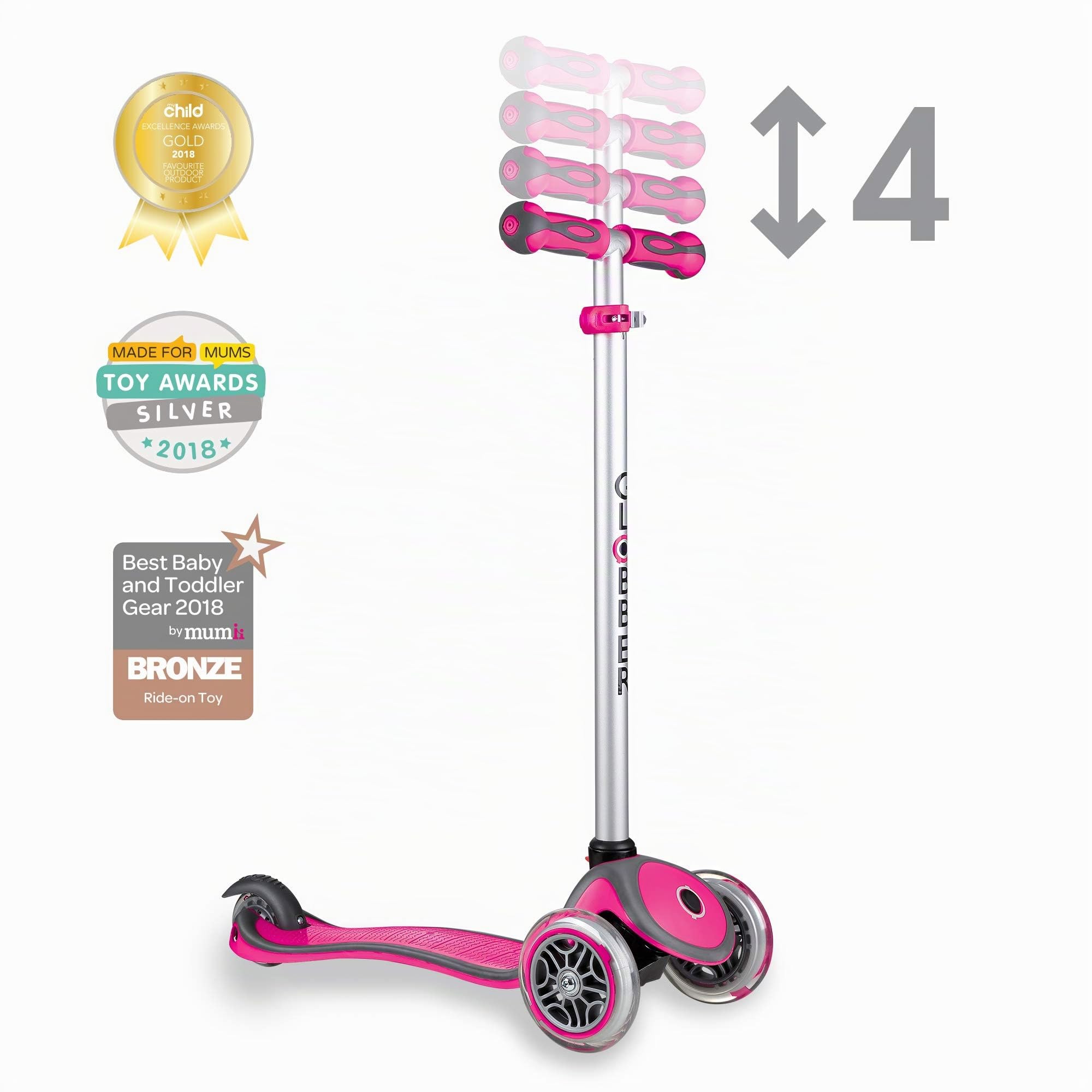 Globber - GO•UP COMFORT - Trottinette évolutive à 3 roues avec siège pour les enfants âgés de 15m+ à 6 ans +