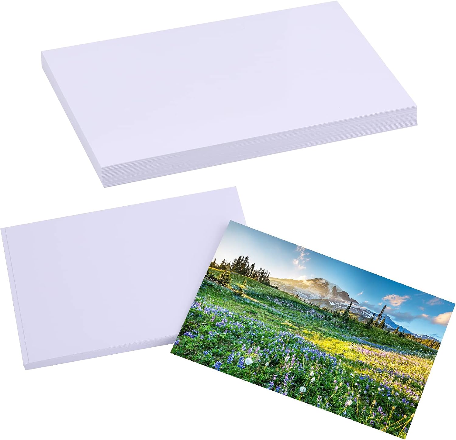 Papel fotográfico brillante 4x6 pulgadas 50 hojas miniatura 1