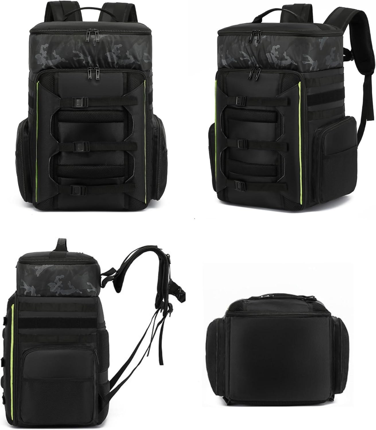 Drone Backpack 50L Professional for DJI FPV/Mavic/Air, Water Resistant Travel Backpack with 16" Laptop Compartment, Large Skateboard Backpack Carry on Backpack Airplane Approved Black Orange