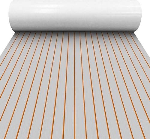 Miniatura 9 de Alfombra de espuma EVA para cubierta de 94 x 45/35/16 de teca sintética, antideslizante, autoadhesiva, tapete de espuma para lanchas de motor