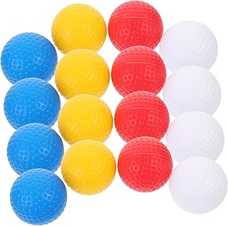 Toddmomy 16pcs Hollow Golf Ball Mini Golf Balls Small Golfing Ball Colored Golf Balls for Men Pp Plastic Child Major Hollow Ball Golf Balls Wear-resistant Golfing Ball Golf Ball