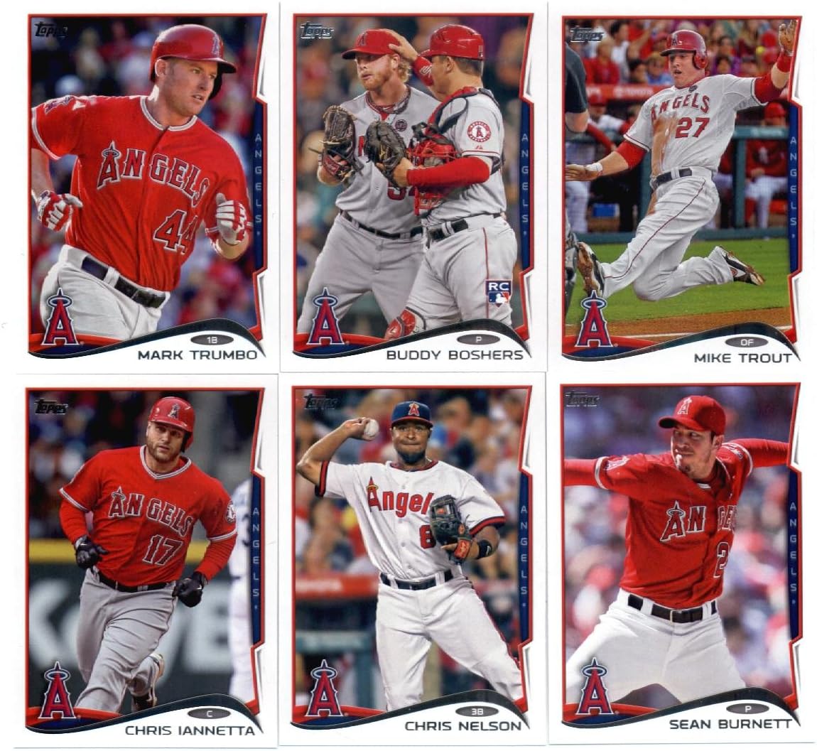 2010,2011,2012,2013 & 2014 Topps Los Angeles Angels Baseball Card Team Sets (Complete Series 1 & 2 From All Five Years )