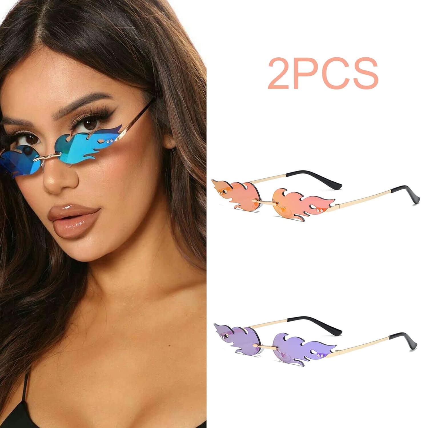 Occhiali A Forma Fiamma 14 Paia Occhiali Da Festa Colorati Senza