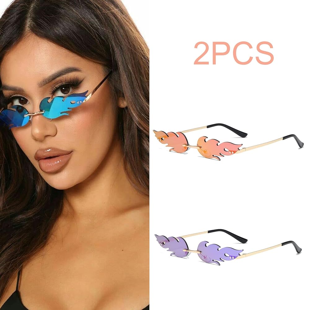 Occhiali Divertenti Cosplay Occhiali Da Sole A Forma Di Fiamma