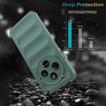 Liquid Silicone Case for Xiaomi Redmi 14C (4G/5G)/Poco C75 4G with Anti-Germ Protection, Anti-Scratch Soft Microfiber Lining, High Resilience Gel Rubber Full Body Shockproof Cover, Green