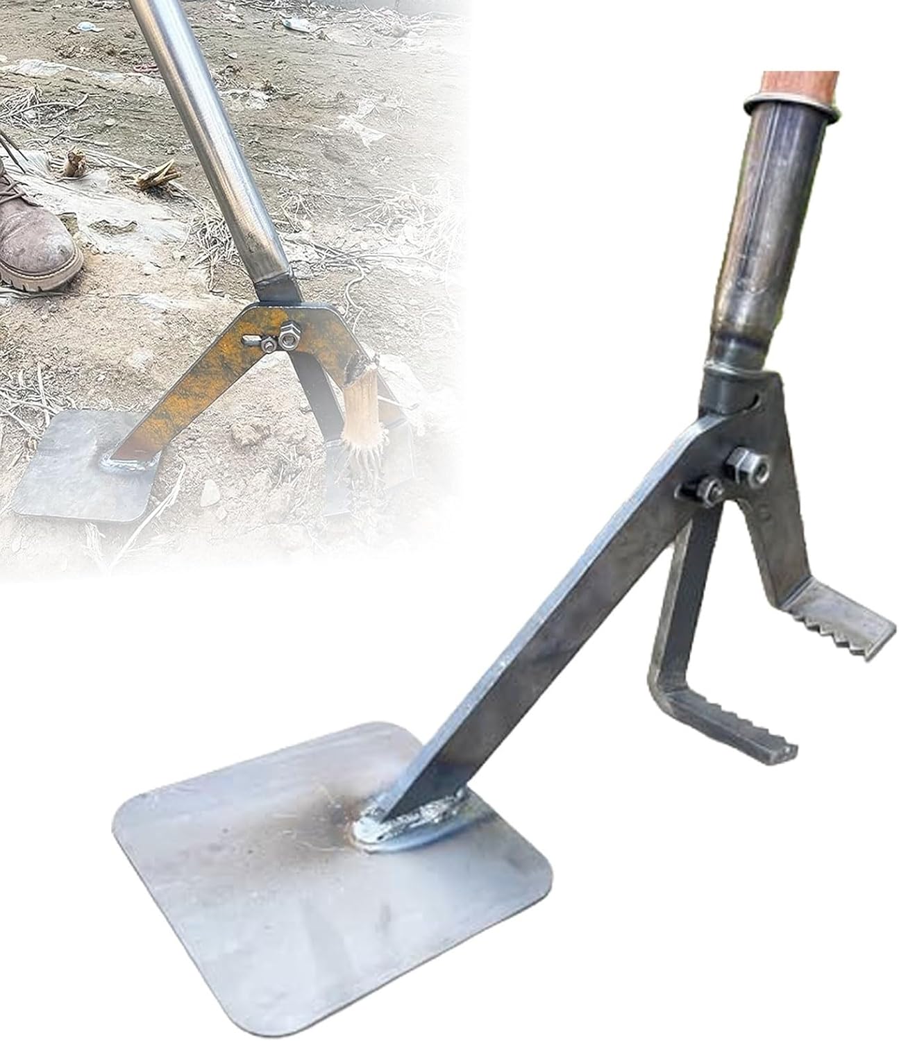Heavy Duty Small Tree Root Puller,Leverage Stump Remover Equipment,Load-Bearing Fence Post Puller,Leverage Sapling Puller Tool,for Tree Root