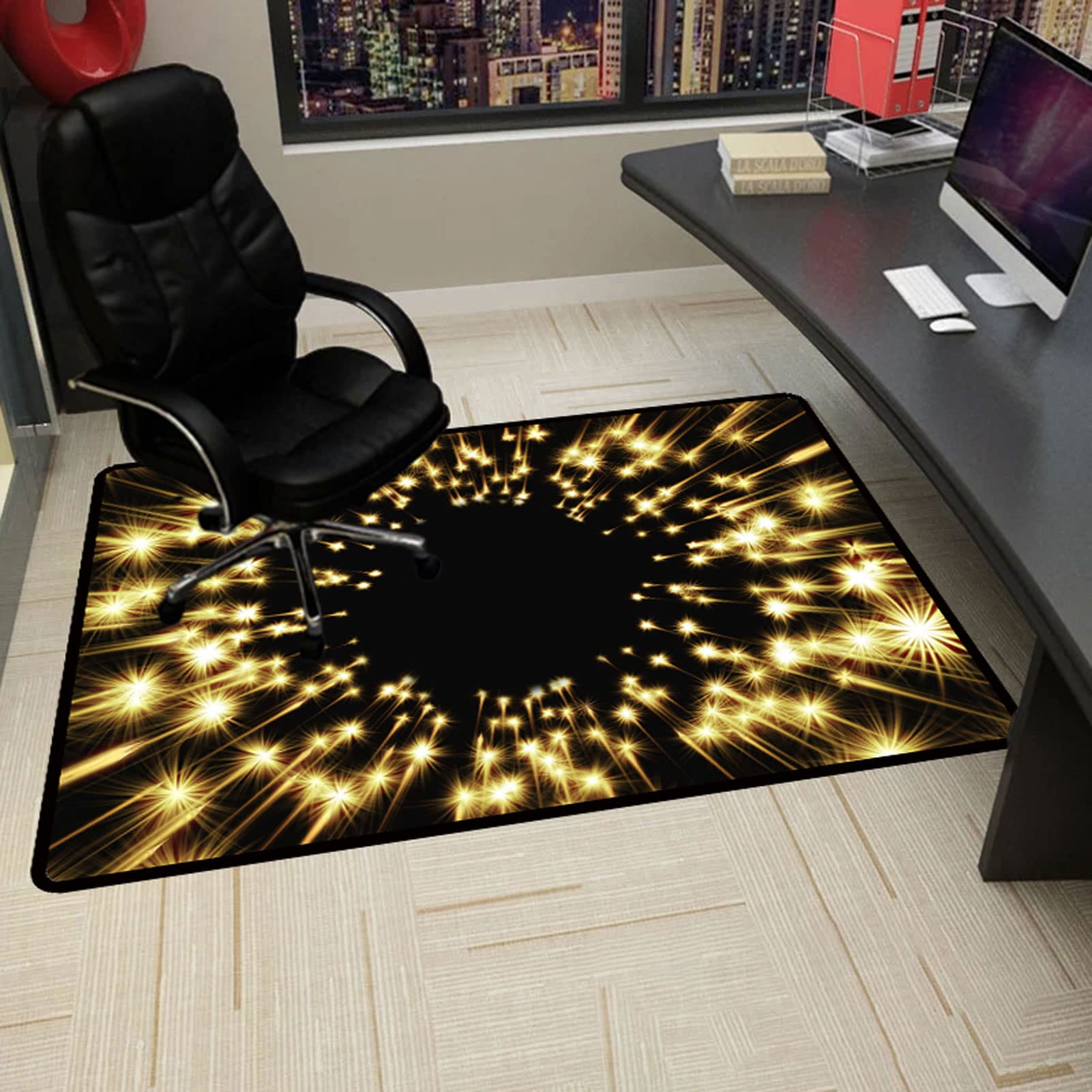Floor Protector Chair Mat 90*140cm Gaming Chair Mat Floor Anti-Slip Gaming Chair Mats Hard Floor Non-Slip Office Chair Mat For Low Pile Carpet Protector Desk Chairmats Office Floor Protector Mat — image 1