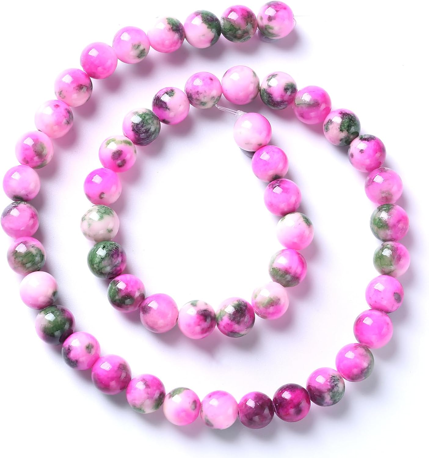 12MM 32PCS Pink Green Persian Jade Spacer Loose Beads for Jewelry Making DIY Bracelet Necklace - Image 6