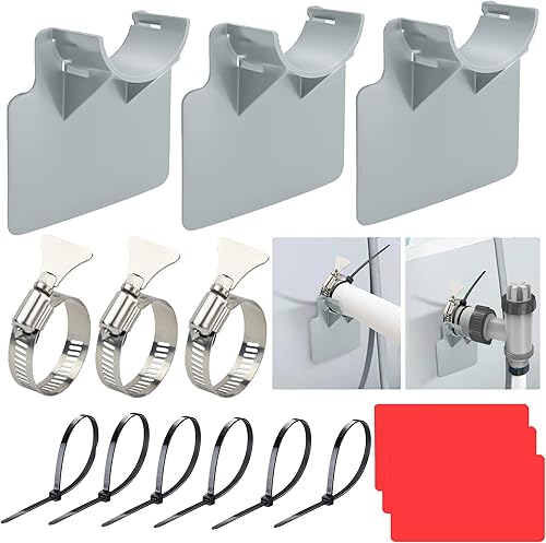 Magoog 3 soportes para tubos de piscina, se adaptan a soportes de soporte de manguera de piscina sobre el suelo de 1.5 pies (máx), evita que la