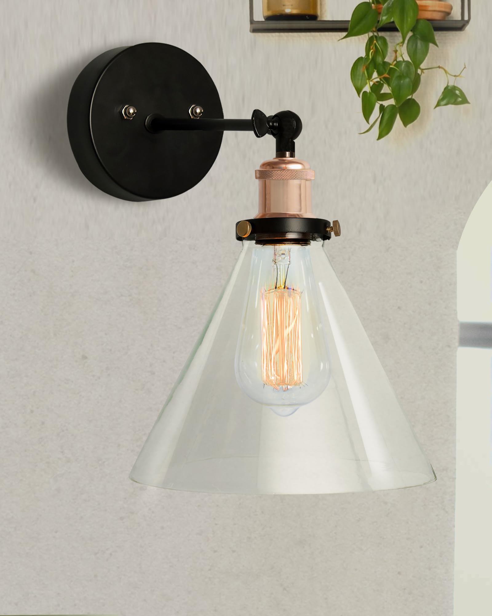 Homesake Edison Wall Lamp - Rose Gold Industrial -8