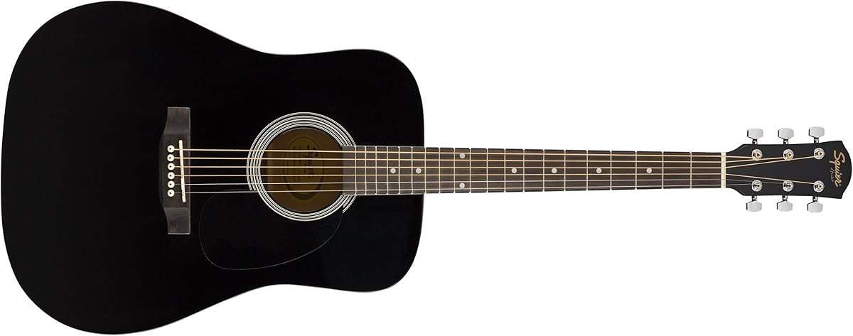 Fender Squier by Fender SA-150 Dreadnought Guitarra acústica - Acabado negro brillante