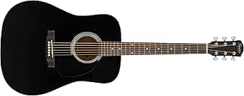 Squier by Fender STG36F BLACK アーム有り Fender Squier Dreadnought Acoustic Guitar - Black
