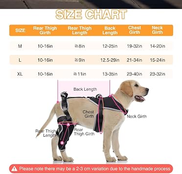 Dog Knee Brace for ACL Tears and Patella Support-Right Leg-L Size