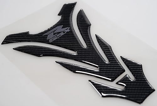 Miniatura 3 de Tapa de gas de fibra de carbono real, almohadilla de tanque, extremo frontal superior de triple árbol, calcomanías de abrazadera superior,