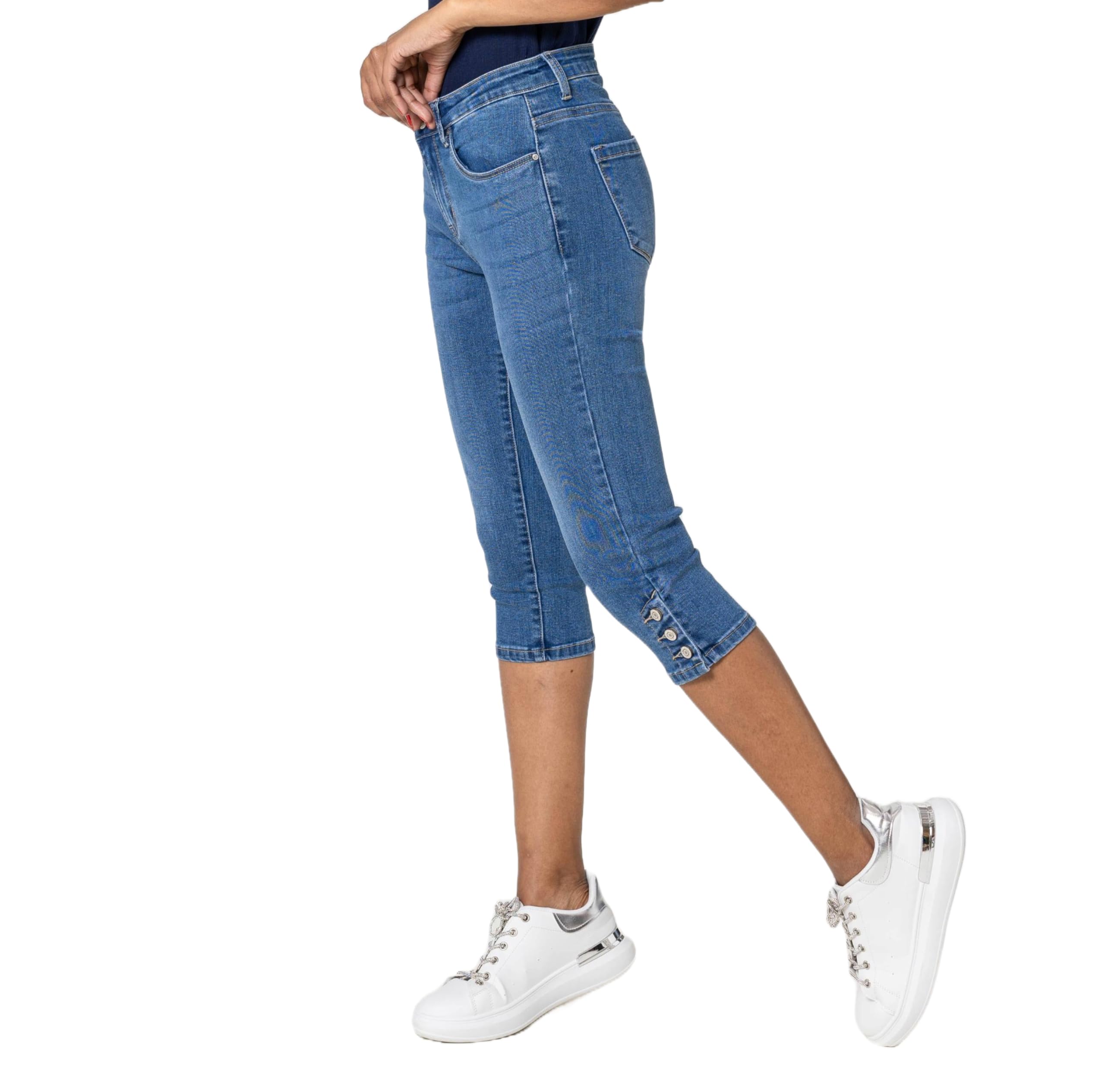 Nina Carter P516 - Pantalones vaqueros para mujer, corte ajustado, cintura alta, pantalones vaqueros de verano