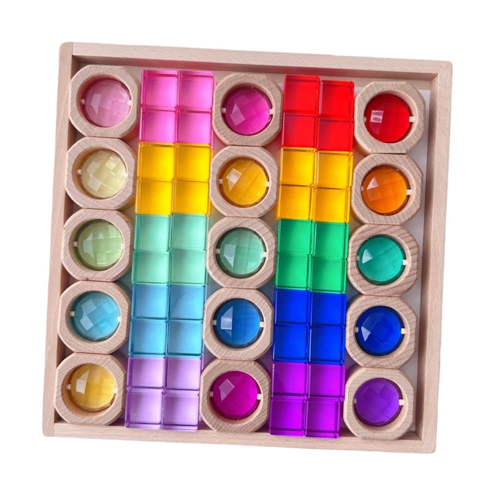 Gioco di Impilamento Blocchi Da Costruzione Giocattoli Educativi per L'apprendimento Set di Blocchi Cubici per