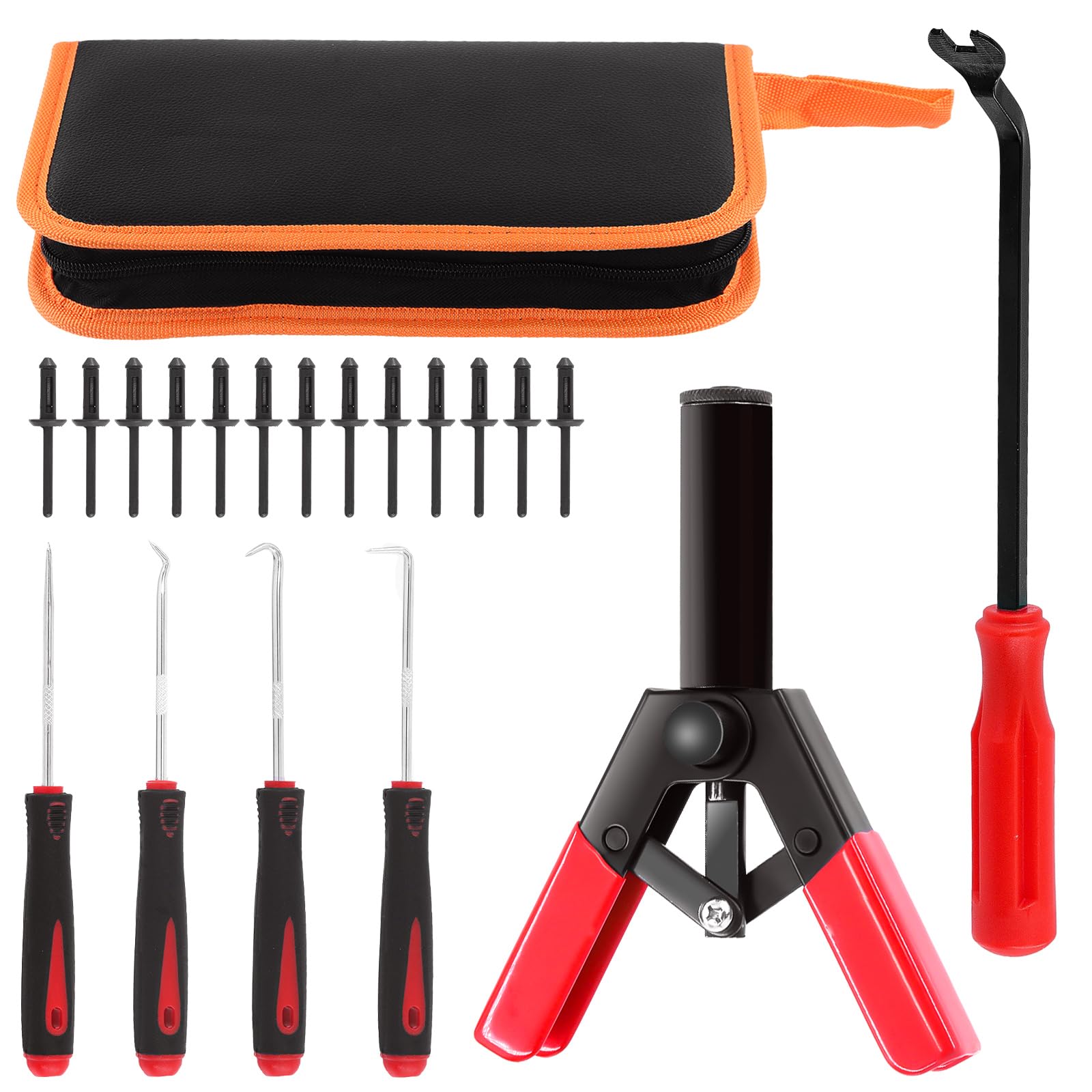 Swpeet 46Pcs Poly Rivet Gun Set