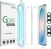 Vista 20 de amFilm OneTouch - Protector de pantalla para Samsung Galaxy S22 5G de 6.1 pulgadas, dureza 9H con protector de lente de cámara, más fácil
