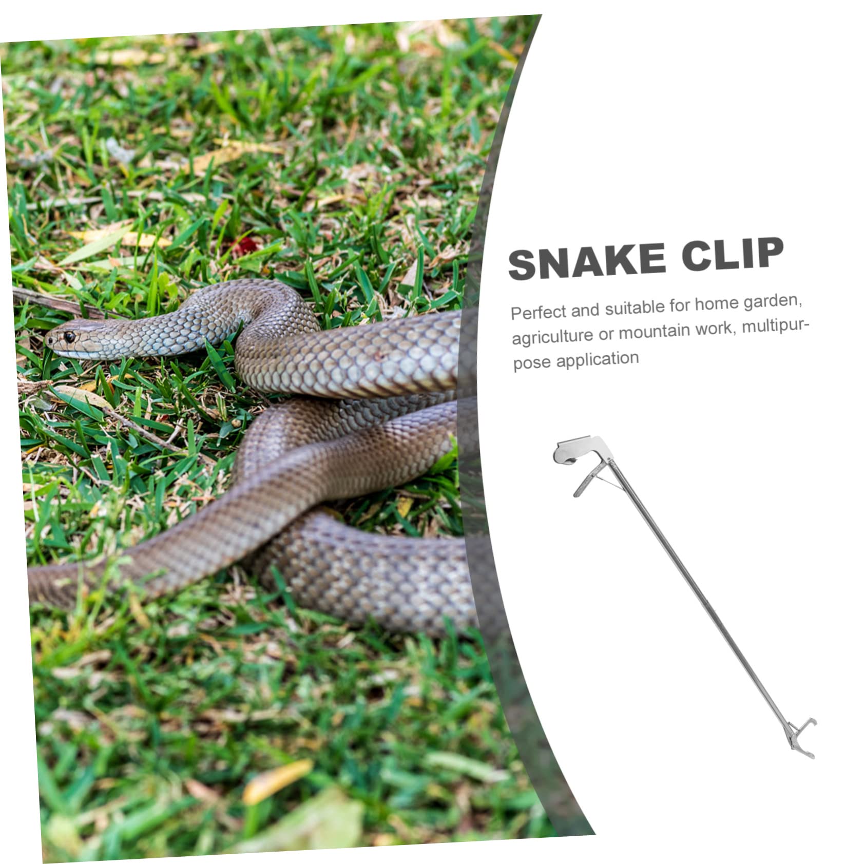ABOOFAN Pinza Pieghevole Acciaio Inossidabile Resistente per Serpenti in Funzione Compatta Giardino e Lavoro in Montagna