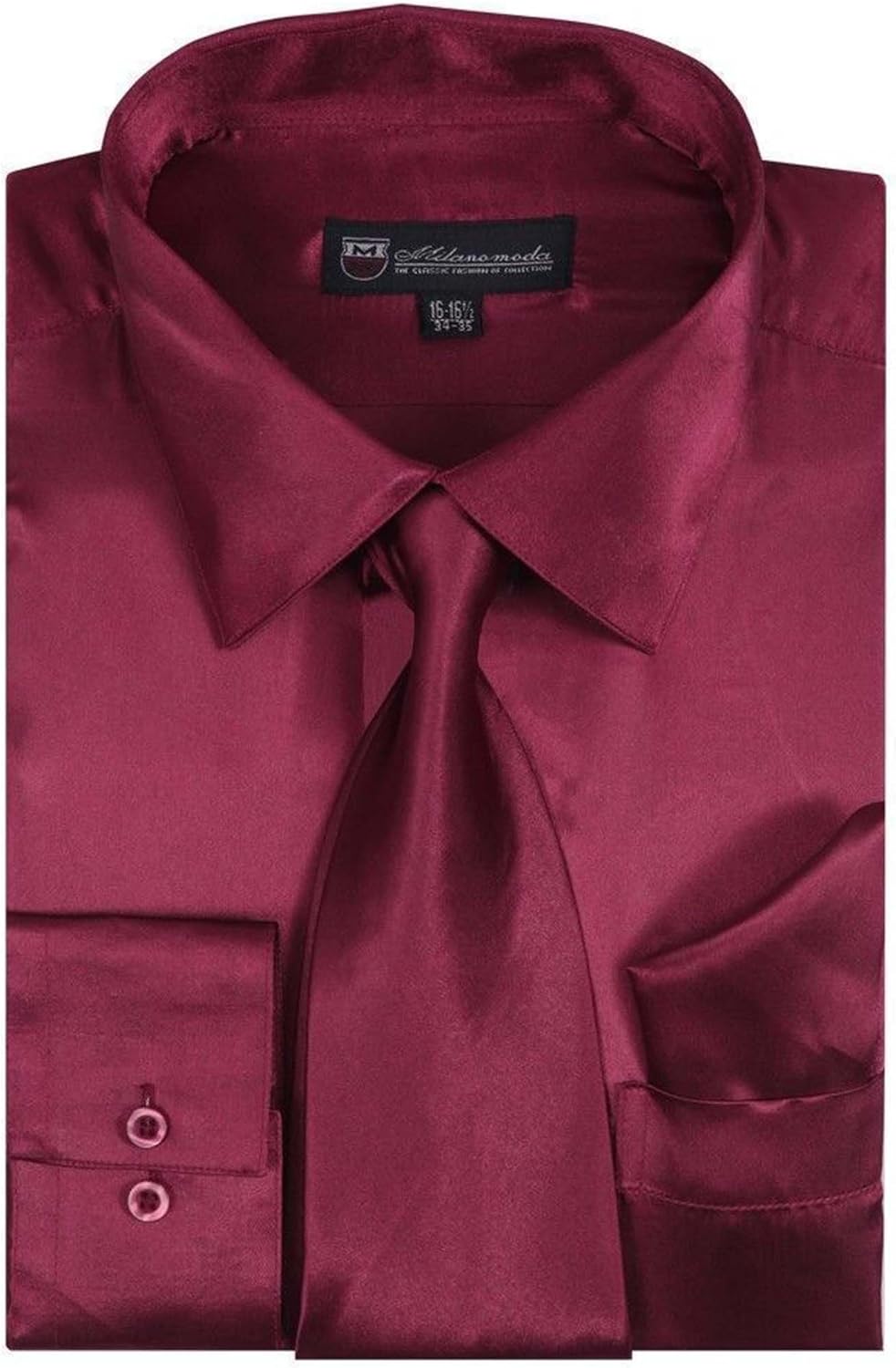 Satin Classic Dress Shirts with Tie & Hankie SG08 , 14 Colors